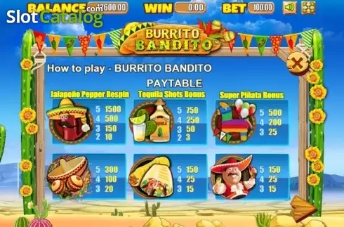 Οθόνη4. Burrito Bandito Κουλοχέρης