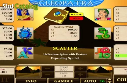 Οθόνη4. Cleopatra (AlteaGaming) Κουλοχέρης