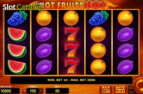 Οθόνη2. Hot Fruits 100 Κουλοχέρης 