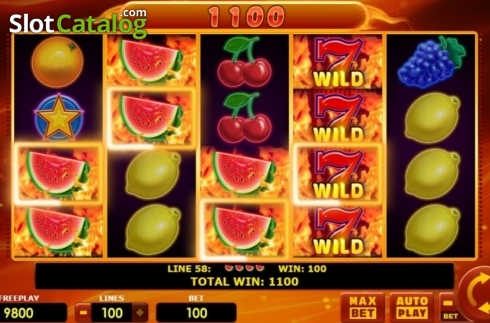 Οθόνη3. Hot Fruits 100 Κουλοχέρης 