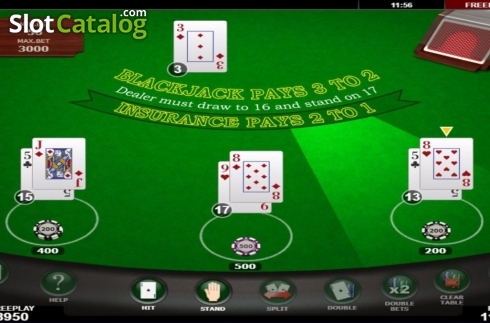 Οθόνη5. Blackjack (Amatic) Κουλοχέρης