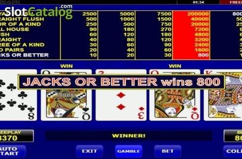 Οθόνη5. Jacks Or Better (Amatic) Κουλοχέρης