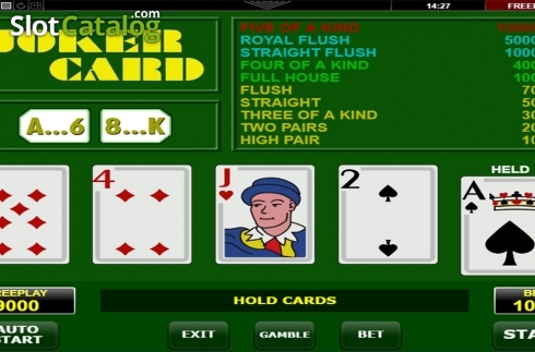 Οθόνη3. Joker Card Poker (Amatic Industries) Κουλοχέρης