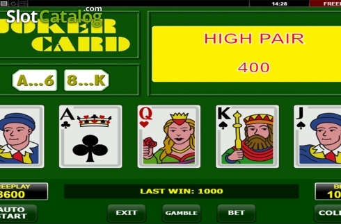 Οθόνη4. Joker Card Poker (Amatic Industries) Κουλοχέρης