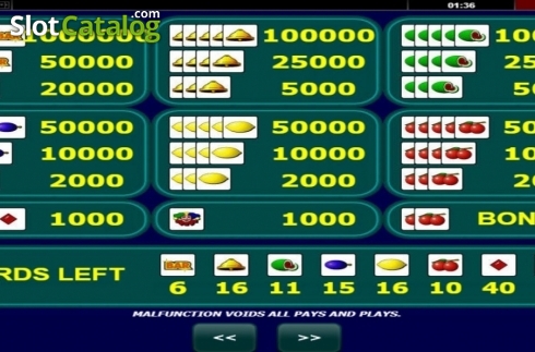 Οθόνη4. Fruit Poker Κουλοχέρης 