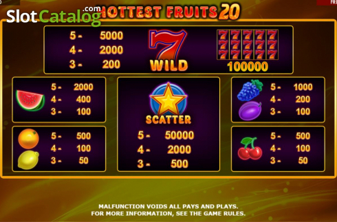 Οθόνη6. Hottest Fruits 20 Κουλοχέρης