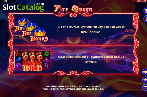 Οθόνη9. Fire Queen (Amatic Industries) Κουλοχέρης