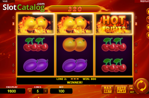 Οθόνη3. Hot Fruits Deluxe (Amatic Industries) Κουλοχέρης