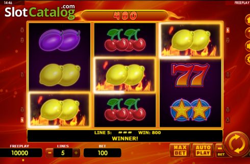 Οθόνη4. Hot Fruits Deluxe (Amatic Industries) Κουλοχέρης