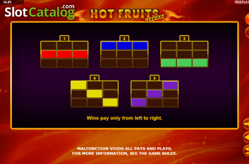 Οθόνη6. Hot Fruits Deluxe (Amatic Industries) Κουλοχέρης