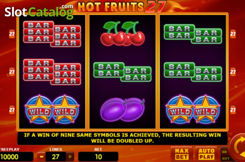 Οθόνη2. Hot Fruits 27 Κουλοχέρης