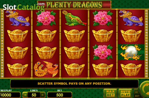 Οθόνη3. Plenty Dragons Κουλοχέρης