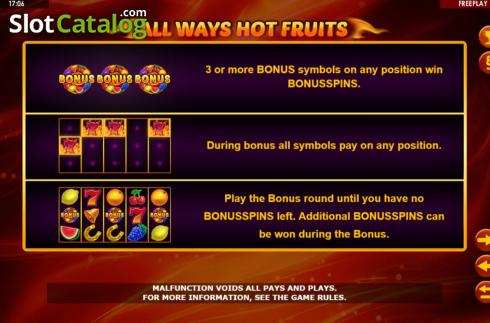 Οθόνη9. All Ways Hot Fruits Κουλοχέρης
