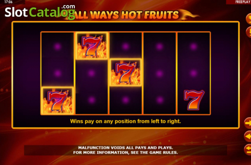 Οθόνη7. All Ways Hot Fruits Κουλοχέρης