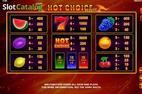 Οθόνη6. Hot Choice Deluxe Κουλοχέρης