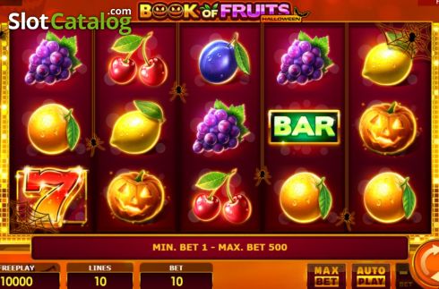 Οθόνη3. Book of Fruits Halloween Κουλοχέρης