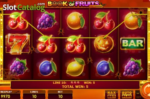 Οθόνη4. Book of Fruits Halloween Κουλοχέρης