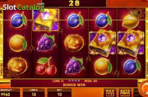 Οθόνη6. Book of Fruits Halloween Κουλοχέρης