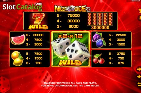 Οθόνη7. Nicer Dice 40 Κουλοχέρης