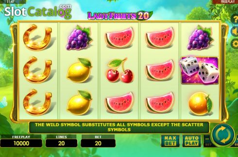 Οθόνη2. Lady Fruits 20 Κουλοχέρης