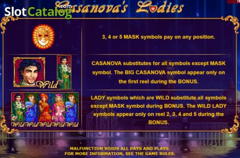 Οθόνη8. Casanovas Ladies Κουλοχέρης