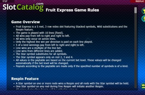 Οθόνη9. Fruit Express (Amatic Industries) Κουλοχέρης