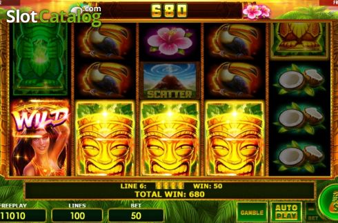 Οθόνη4. Tiki Madness 100 Κουλοχέρης 