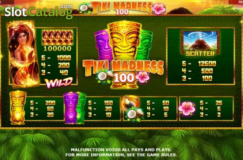 Οθόνη6. Tiki Madness 100 Κουλοχέρης 