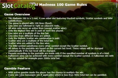 Οθόνη9. Tiki Madness 100 Κουλοχέρης 