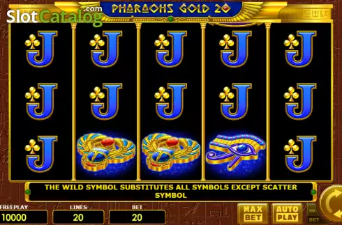 Οθόνη2. Pharaohs Gold 20 Κουλοχέρης 