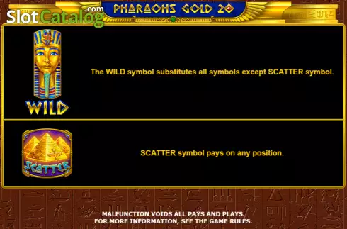 Οθόνη5. Pharaohs Gold 20 Κουλοχέρης 