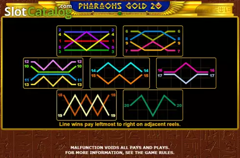 Οθόνη7. Pharaohs Gold 20 Κουλοχέρης 