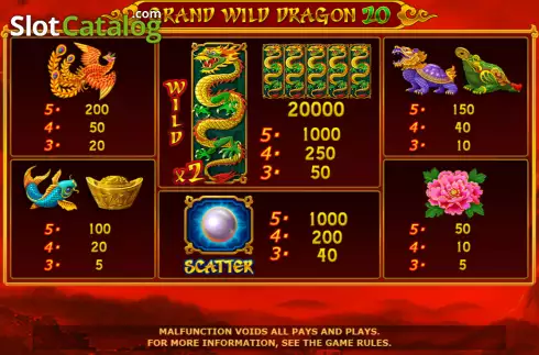 Οθόνη7. Grand Wild Dragon 20 Κουλοχέρης 