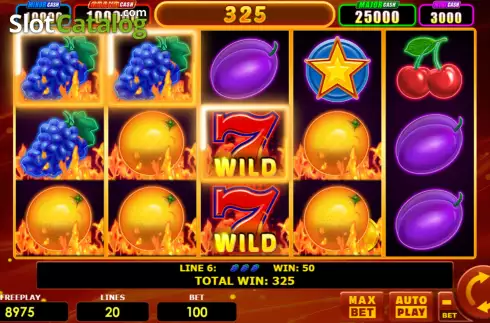 Οθόνη4. Hot Fruits 20 Cash Spins Κουλοχέρης