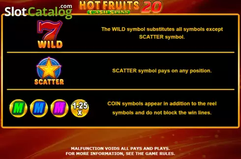 Οθόνη7. Hot Fruits 20 Cash Spins Κουλοχέρης