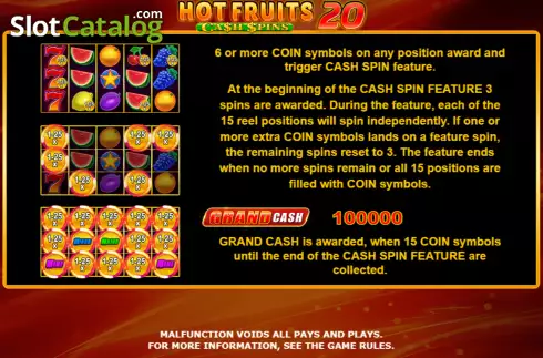 Οθόνη8. Hot Fruits 20 Cash Spins Κουλοχέρης