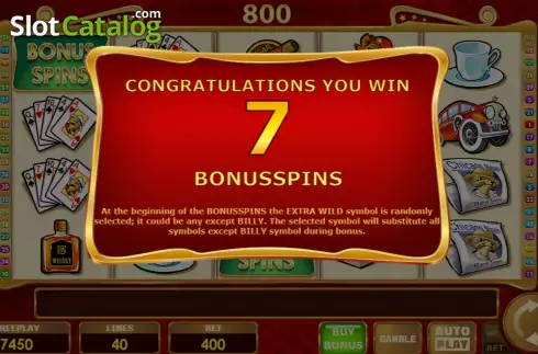 Οθόνη6. Billyonaire Bonus Buy Κουλοχέρης