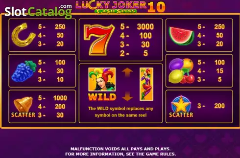 Οθόνη6. Lucky Joker 10 Cash Spins Κουλοχέρης