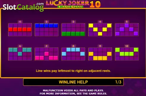 Οθόνη7. Lucky Joker 10 Cash Spins Κουλοχέρης