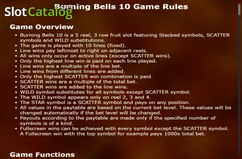Οθόνη9. Burning Bells 10 Κουλοχέρης 