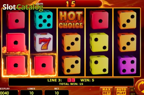 Οθόνη4. Hot Choice Dice Κουλοχέρης