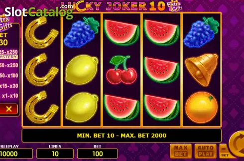 Οθόνη3. Lucky Joker 10 Extra Gifts Κουλοχέρης 