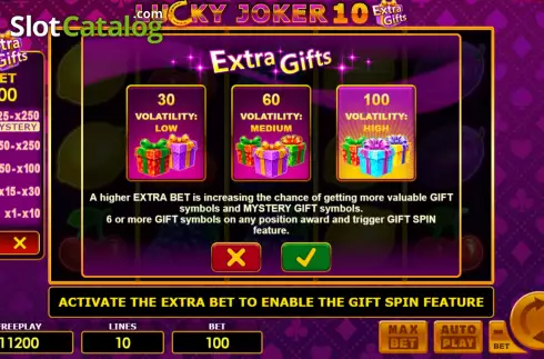 Οθόνη9. Lucky Joker 10 Extra Gifts Κουλοχέρης 