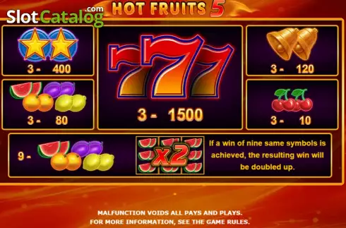 Οθόνη5. Hot Fruits 5 (Amatic Industries) Κουλοχέρης