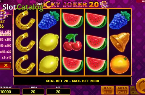 Οθόνη2. Lucky Joker 20 Extra Gifts Κουλοχέρης