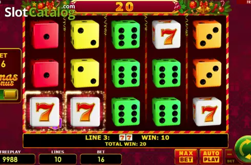 Οθόνη4. Lucky Joker Xmas Dice Κουλοχέρης 