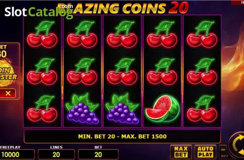 Οθόνη2. Blazing Coins 20 Κουλοχέρης