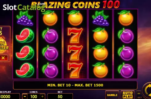 Οθόνη2. Blazing Coins 100 Κουλοχέρης