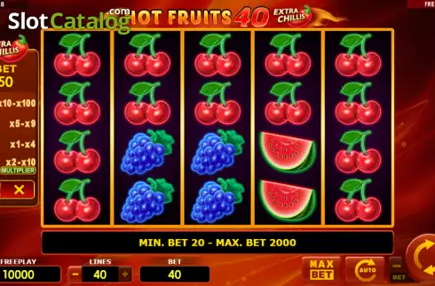 Οθόνη2. Hot Fruits 40 Extra Chillis Κουλοχέρης 