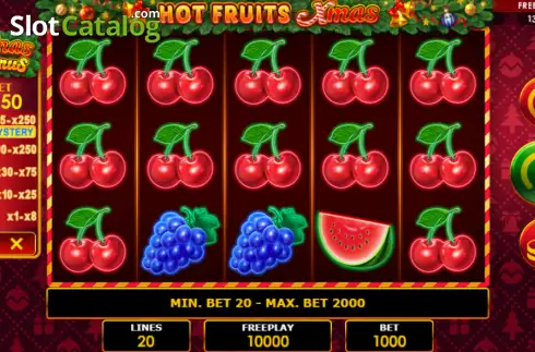 Οθόνη2. Hot Fruits Xmas Κουλοχέρης